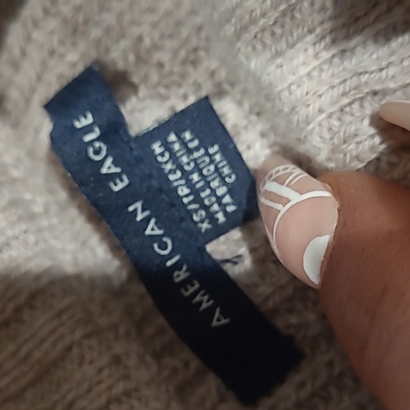 American Eagle Side Button Shoulder Mock Neck Sweater Dress size XL - Picture 3 of 4